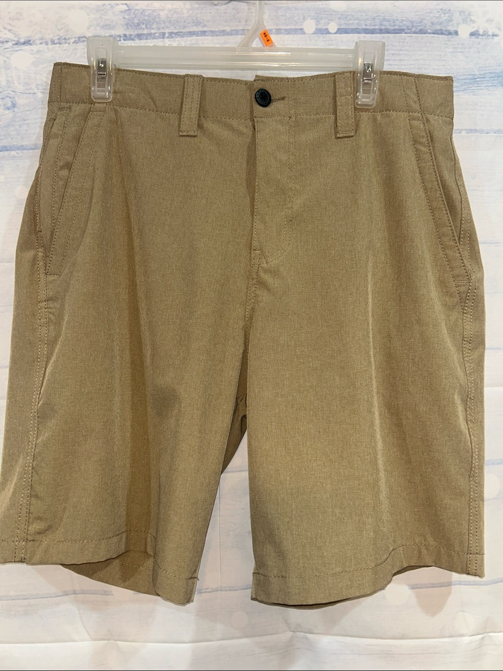 Men's Flat Front Khaki Shorts - Neutral Tan